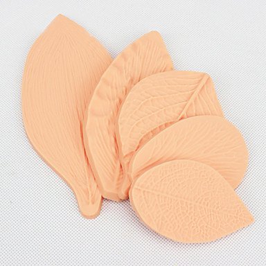 Y&XL&H 5 pcs Flower-Making GumPaste Peony Rose Floral Petal Leaf Veiner Silicone Molds Cake Decorating Tools Color...