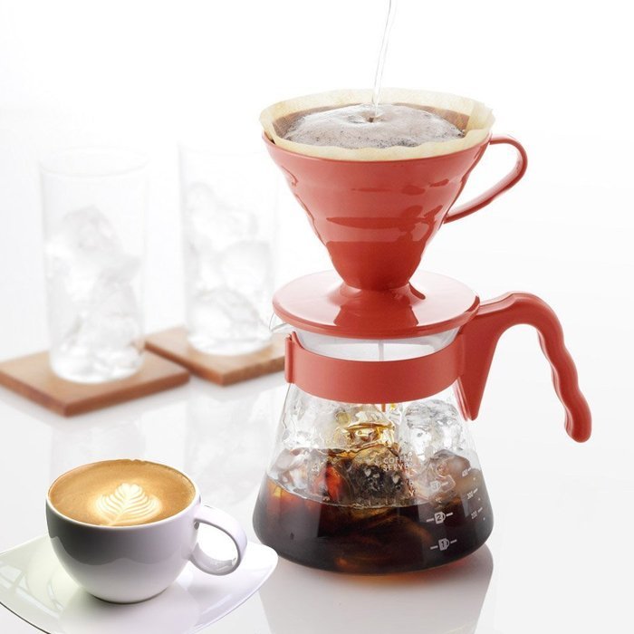 Ocathnon VDG-02B V60 Glass Coffee Dripper Clever Coffee Filter 300ML (Flannel Filtering bag is included) Glass... N17
