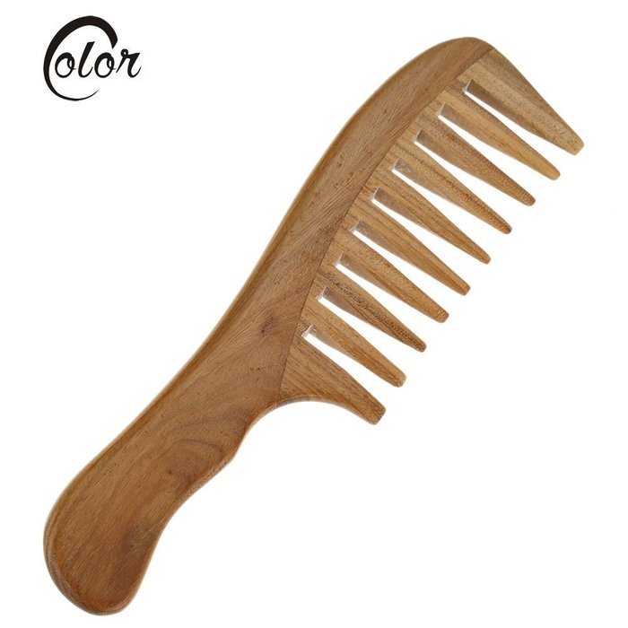 Skango(TM) 1Pcs Handmade Wooden Sandalwood Wide Tooth Wood Comb Natural Head Massager Hair Combs Hair Care N5