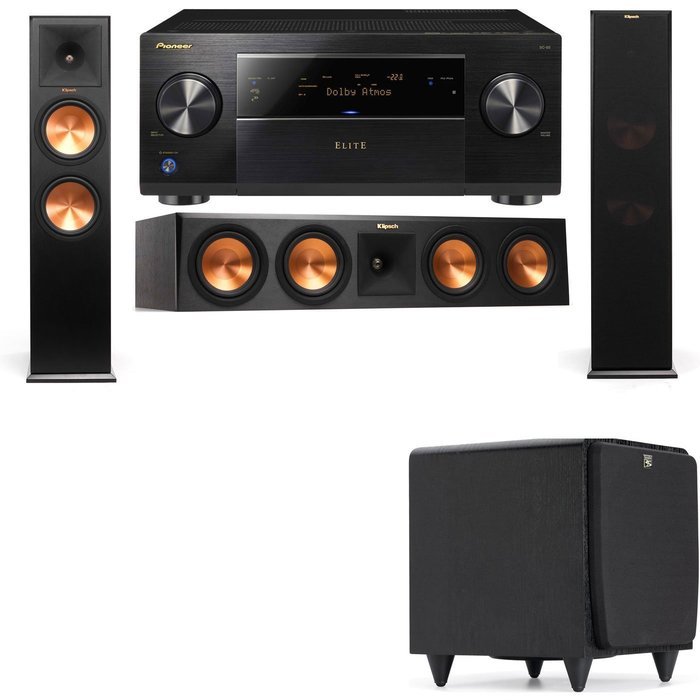 Klipsch RP-280F Tower Speakers-RP-450C-SDS12-3.1-Pioneer Elite SC-85