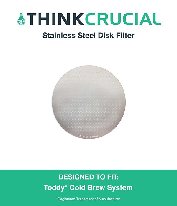 Washable & Reusable Stainless Steel Disk Filter Fits All Toddy Cold Brew Coffee System Makers, Including T2N Model...