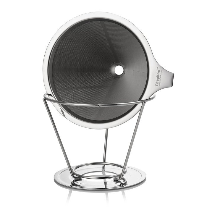 Chephon Paperless Pour Over Coffee Dripper - Stainless Steel Reusable Clever Coffee Filter Cone with Base Holder... N7
