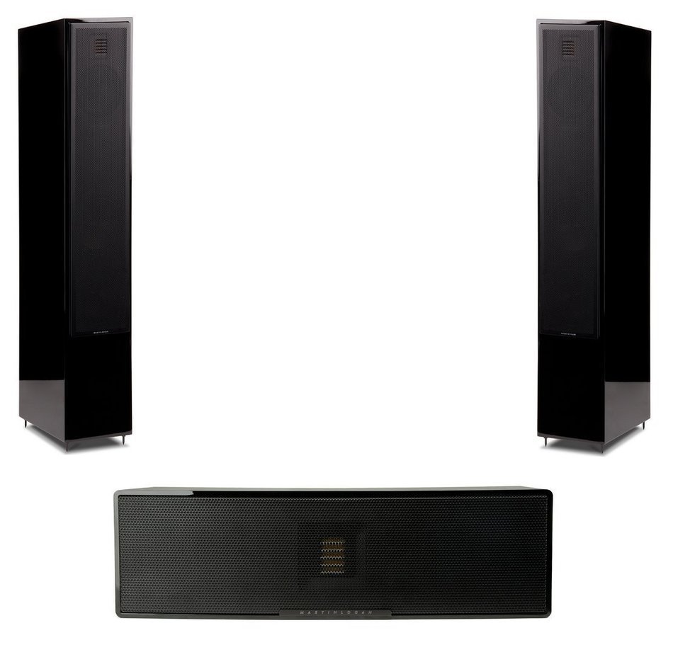 Martin Logan Motion 40 Black Floorstanding Speakers with Motion 6 Black Center Channel Speaker