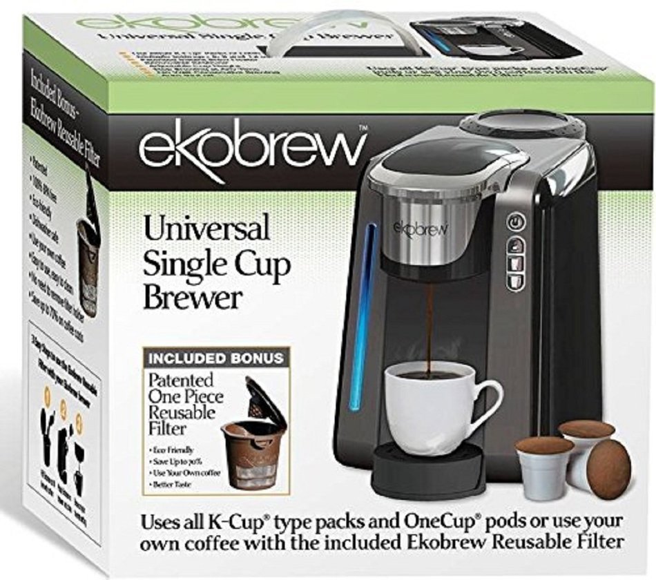Ekobrew Brewer Deluxe Gift Pack, K Cup Brewer for Keurig 2.0 and 1.0 K Cups N2