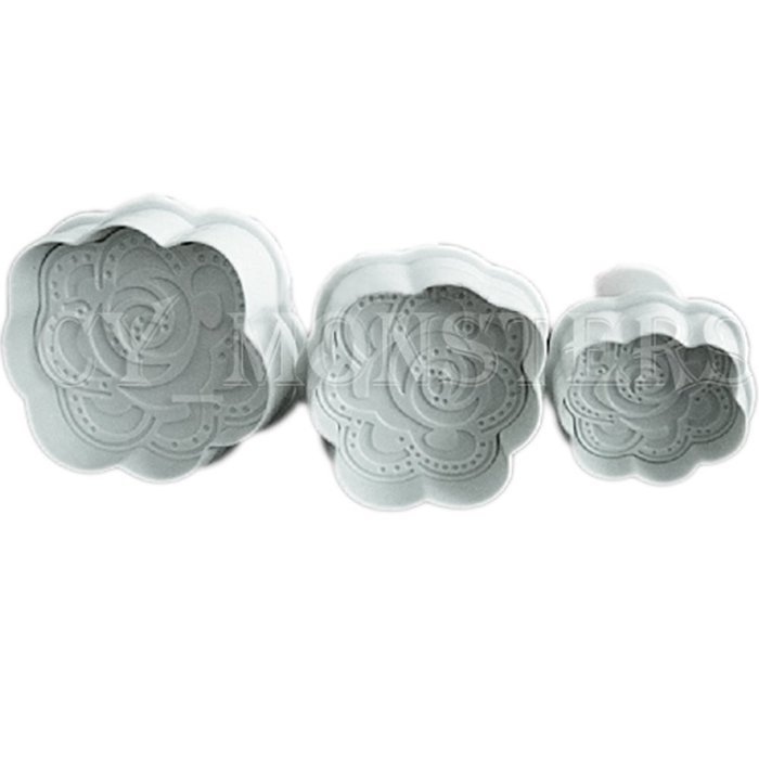 Joylive Fondant Cake Bread Decorating Sugarcraft Mold Cookie Plunger Cutters Mould Tools Roses N2