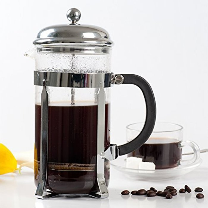 UBLISS Stainless Steel Teapot,Coffee French Pressure Pot 1000ml N4