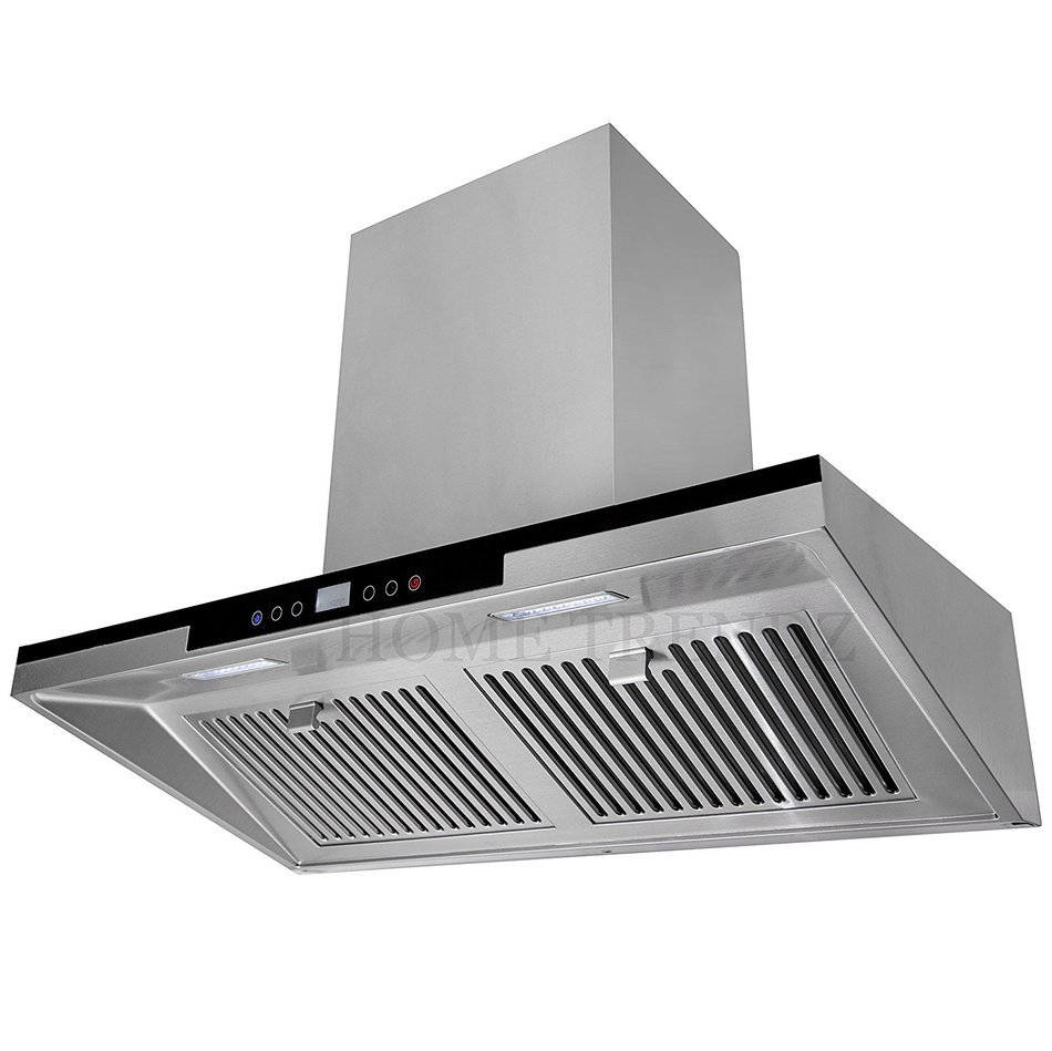 36" Kitchen Under Mount Stainless Steel Touch Screen LCD Range Hood Stove D9 N4