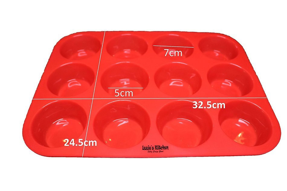 Silicone Cupcake Pans [TWO PACK], One 12 cup reg size & one 24 cup mini size Silicone Muffin baking pans / MULTI-PACK... N6