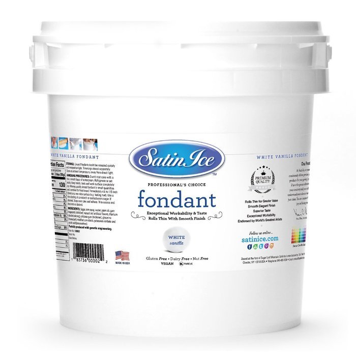 Satin Ice Vanilla Fondant White 20 lb by Satin Ice N2