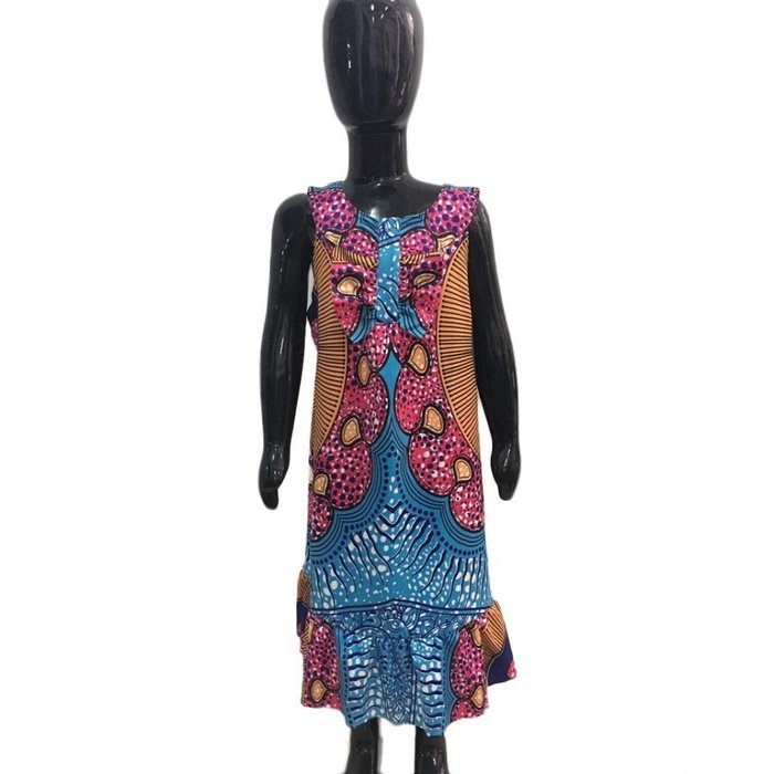 Romper Jumpsuit Dress ,BeautyVan Girls Kids Short Sleeve Clothes Africa Print Tops T-Shirt Dress (110, A) N7