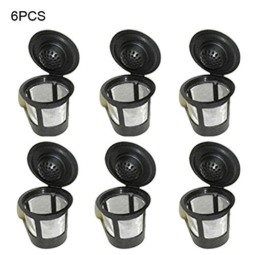 AOHAO 6x NEW Reusable Single Cup Keurig Solo Filter Pod K-Cup Coffee Stainless Mesh N4