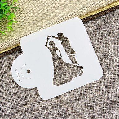 Y&XL&H Valentine's Gift Dancing Couple Cake Stencil Cookie Stencil, N2