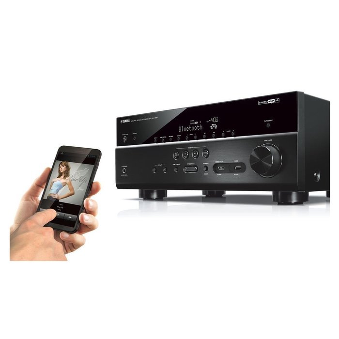 Yamaha RX-V681 7.2-Channel 4K AV Receiver with WX-030 MusicCast Wireless Speaker (Black) N5