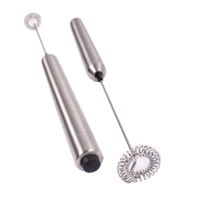 Purture&reg; Stainless Steel Handheld Milk Frother Battery Operated Electric Foam Maker for Coffee Latte Cappuccino...