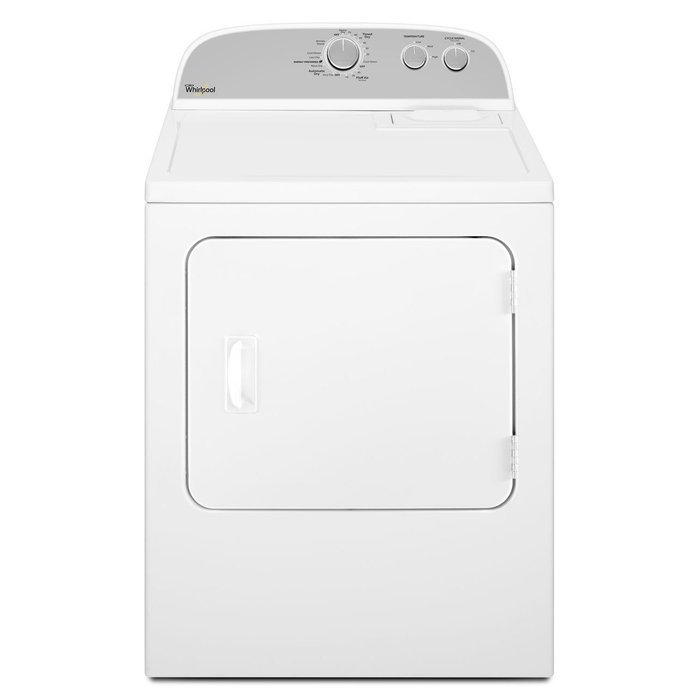 Whirlpool WED4815EW 7.0 cu. ft. Top Load Electric Dryer with Heavy Duty Cycle, White