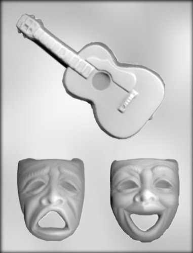 CK Products Comedy & Tragedy and Guitar Chocolate Mold