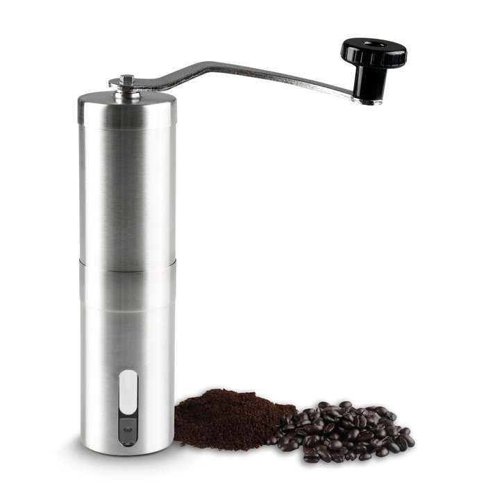 [Lighting Deal Today] 3-Queen Adjustable Ceramic Burr Manual Coffee Grinder Mill, Silver N3