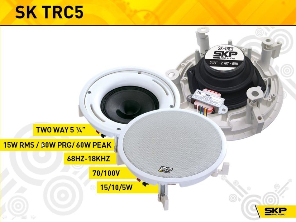SKP Pro Audio SK-TRC5 In-Wall | Ceiling Speaker (60W) N3