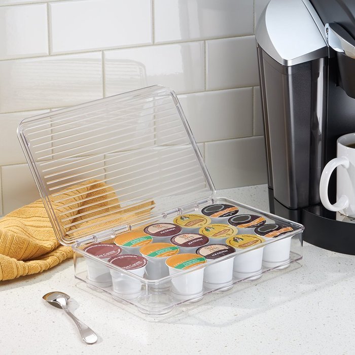 InterDesign Cabinet Binz Tea Bag Organizer Box, Clear N10