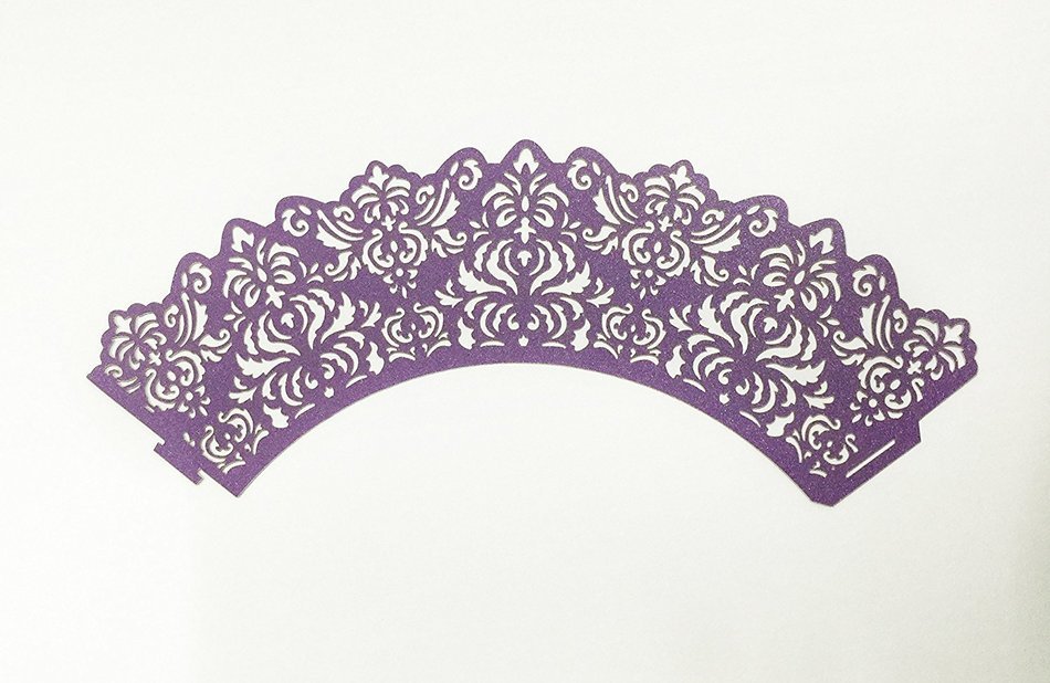 HUAL Cupcake Wrappers 50 Filigree Artistic Bake Cake Paper Cups Lace Laser Cut Liner Baking Cup Muffin Case Trays... N33