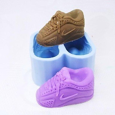 Y&XL&H A Pair of Shoes Shaped Fondant Cake Chocolate Mold N2