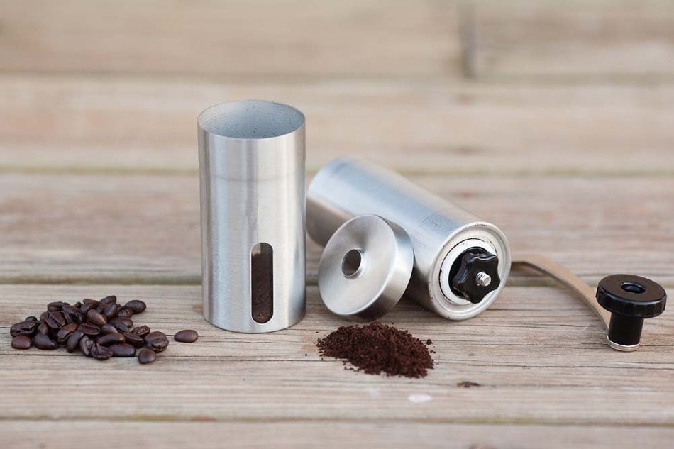 Aohang Stainless Steel Mini Manual Coffee Grinder Portable Hand Crank Coffee Mill Ceramic Conical Burr N4