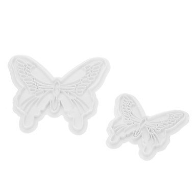 Sher 2pcs Fondant Butterfly Mold Cake Cutter Cookies Sugarcraft Decorating Tool N2