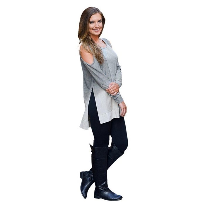 Off Shoulder Blouse,Morecome Women Long Sleeve Off Shoulder Blouse Loose Tops N2