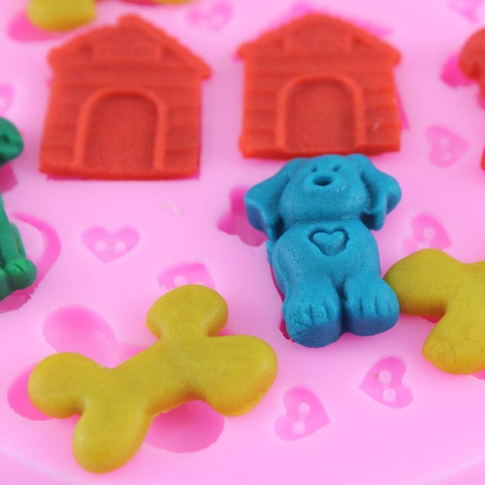 Mujiang Animal Pet Supplies Cake Decorating Silicone Clay Chocolate Candy Fondant Molds N7