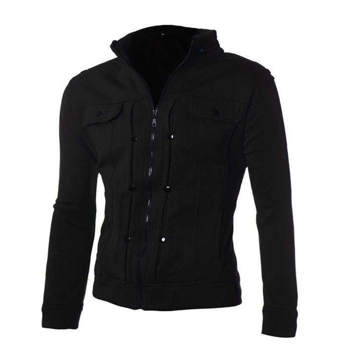 Coat ,BeautyVan Mens' Long Sleeve Zipper Sweatshirt Tops Jacket Coat Outwear (XL, Black) N5