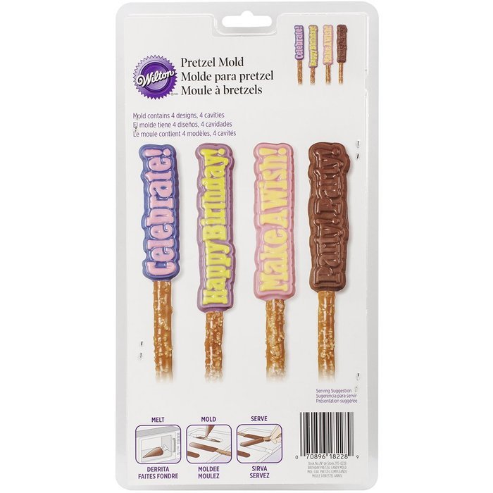 Wilton 2115-0228 Birthday Pretzel Candy Mold N2