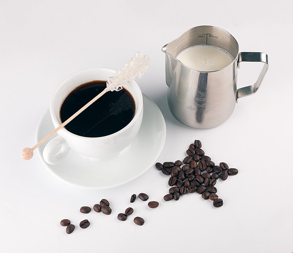 Star Coffee 12, 20 or 32oz Premium Stainless Steel Frothing Pitcher with Measurement Scales on Both Sides for... N6