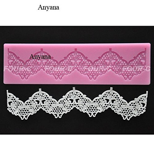 Anyana 3pcs set Cake Decoration Tool Flower Embossing Lace Fondant Mould Cupcake Mat N4