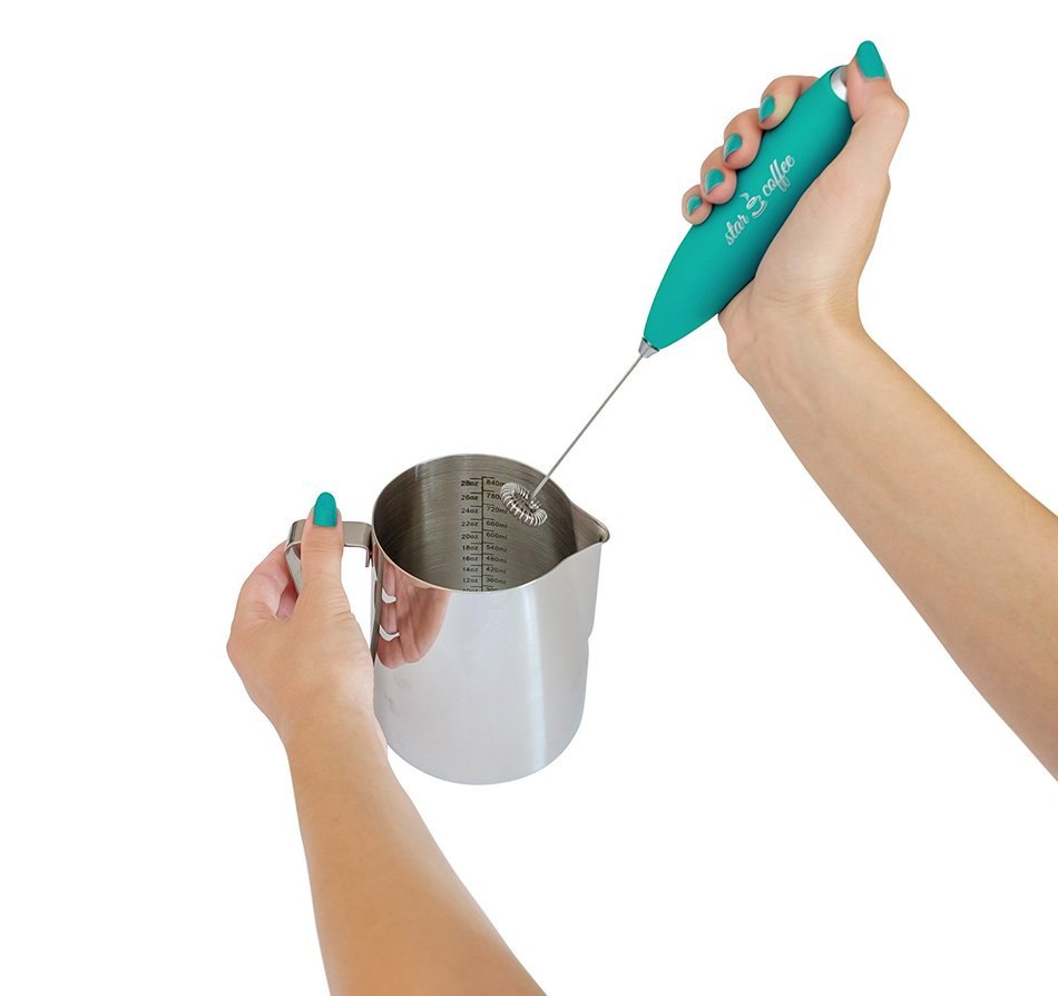 Star Coffee 12, 20 or 32oz Premium Stainless Steel Frothing Pitcher with Measurement Scales on Both Sides for... N9