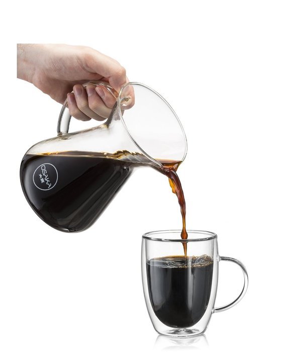 Osaka Wood Pour-Over Coffee Station - Full Brewing Set for a Homemade Pourover - 20oz. Capacity. "Mount Zao" N5
