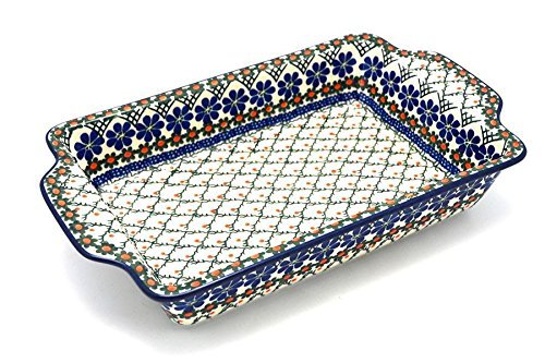 Polish Pottery Baker - Rectangular Brownie Pan - Primrose