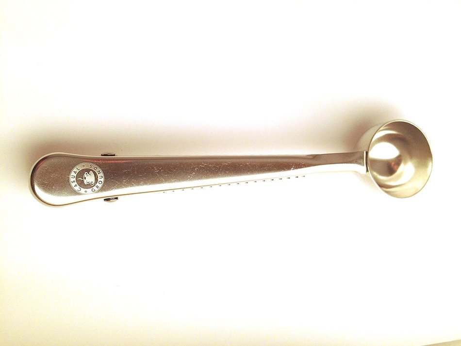 Casual Grounds Stainless Steel Coffee and Tea Scoop with Bag Clip N2