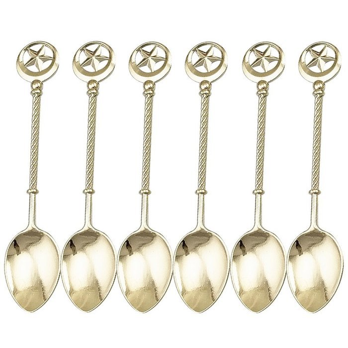 Retro Creative Spoon, 6-pieces Coffee Scoops Stirring Spoon Sugar Spoon Tea Spoon Ice Cream Scoops Seasoning Spoon... N9