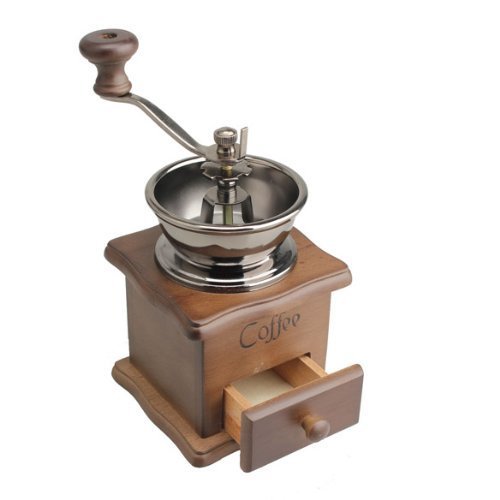 TOOGOO(R) Mini Wooden Coffee Bean Spice Vintage Style hand grinder N4