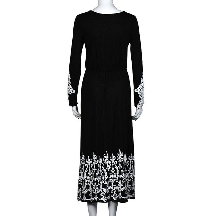 Evening Dress,Morecome Women Lace Long Sleeve Party Cocktail Maxi Long Dress N3