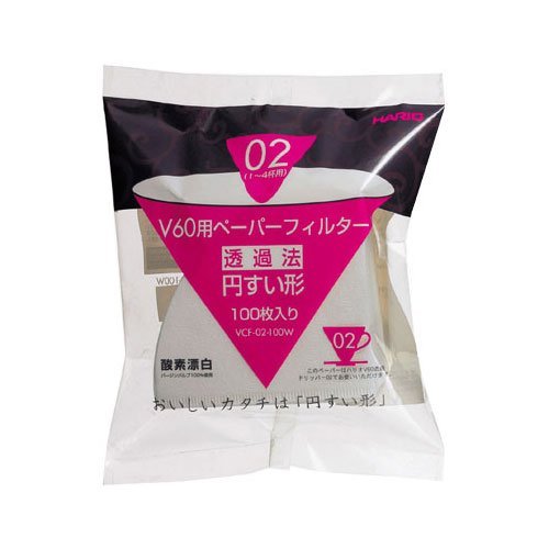 Hario VCF-02-100W White Paper Filter Bundle of 3 for 02 Dripper