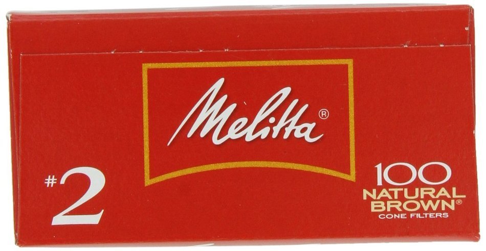 Melitta Cone Coffee Filters, Natural Brown, No. 4, 100-Count Filters (Pack of 6) N14