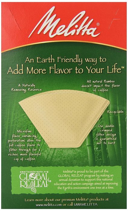 Melitta Cone Coffee Filters, Natural Brown, No. 4, 100-Count Filters (Pack of 6) N16