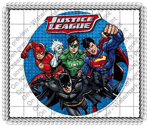 Whimsical Practicality Justice League Edible Icing Image Cake Topper 75 Round N2 Free Image 8353