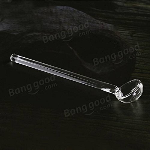 Pink Lizard Borosilicate Transparent Glass Coffee Scoop Sugar Spoon Coffee Spoon Stirring Tools N5