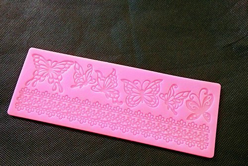 Anyana Silicone Mould Sugarcraft Lace Butterfly Stencil Cake Decorating Tools Cooking N3
