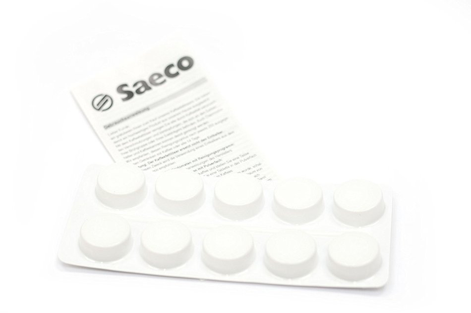 Saeco Espresso Machine Cleaner, Blister Pack of (10) tablets N3