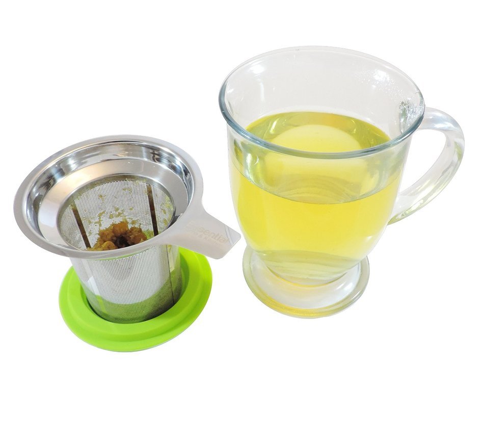 Best Loose Leaf Tea Infuser & Herbal Tea Steeper - Brews, Strains & Steeps Single Cup of Extra Fine Tea - Dishwasher... N4