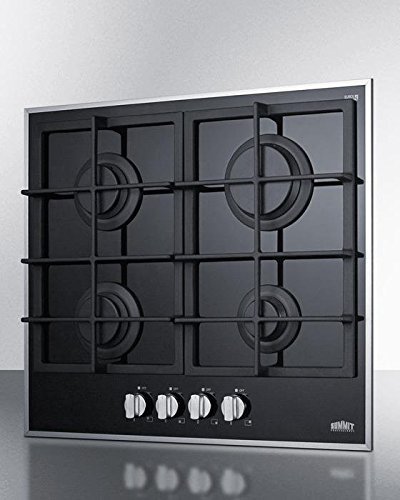 23.25" Wide Black Gas-on-Glass Cooktop N4