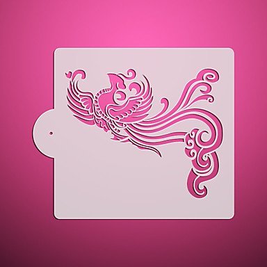 Y&XL&H Elegant Phoenix Pattern Cake Stencil,Cake Side Stencil Template Mold,Wall Stencils for Painting,Fondant... N2